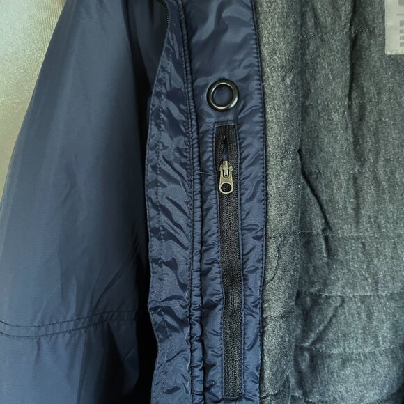 NEW Mens Gerry Hooded Bomber Jacket M NWT Blue Lined Water Resistant Nylon - Picture 10 of 14